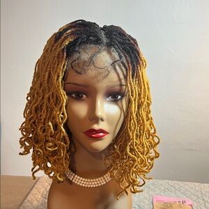 Gold and Brown Hair Extensions.  12”